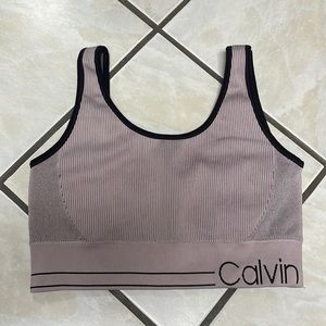 Calvin Klein Performance Seamless Knit Ribbed Impact Sports Bra